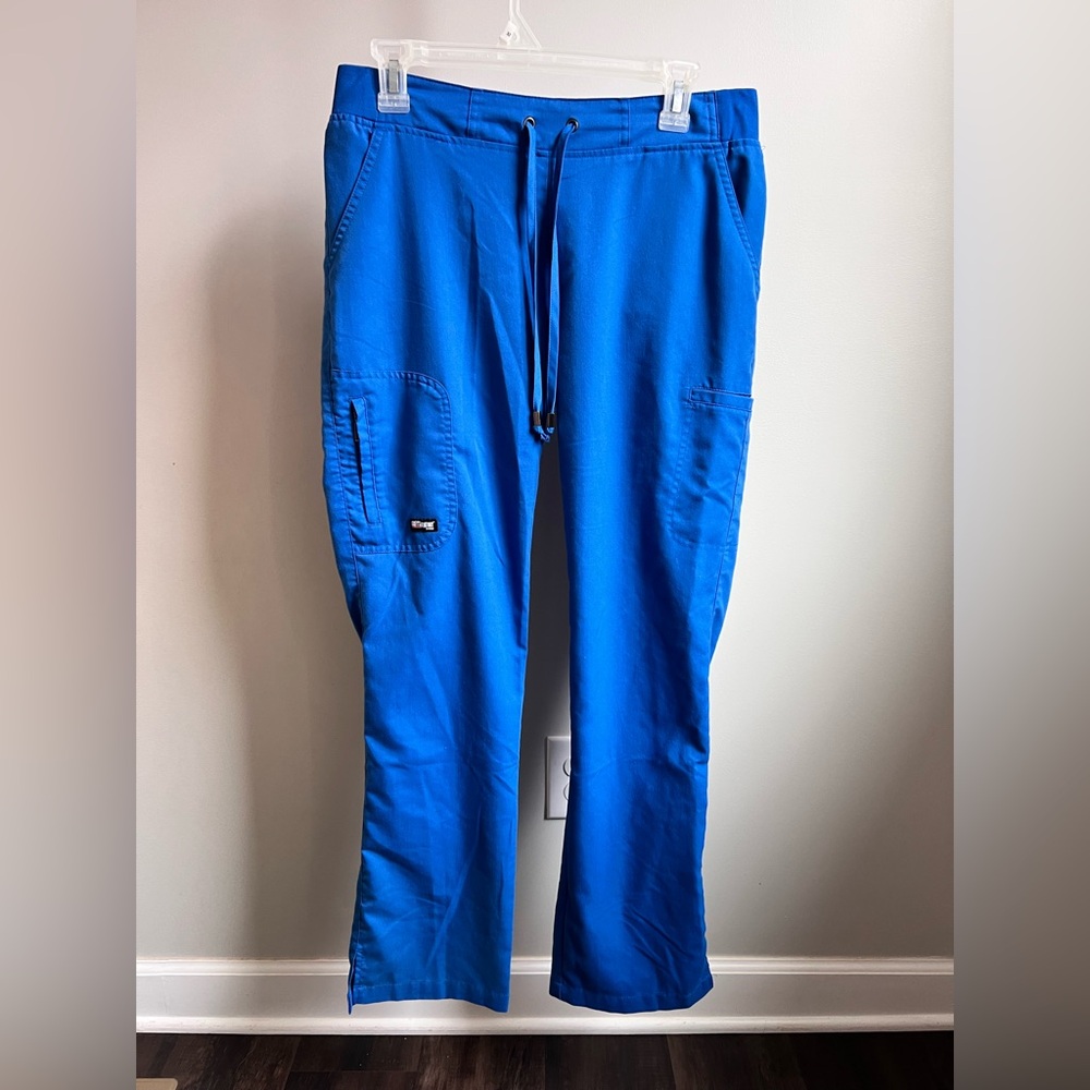 Grey's Anatomy Bright Blue scrub pants straight leg size Small